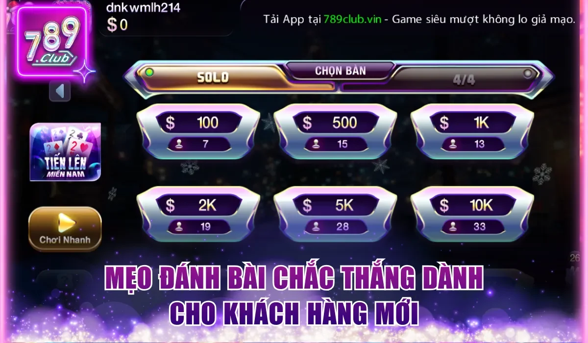 Mẹo đánh bài chắc thắng dành cho khách hàng mới