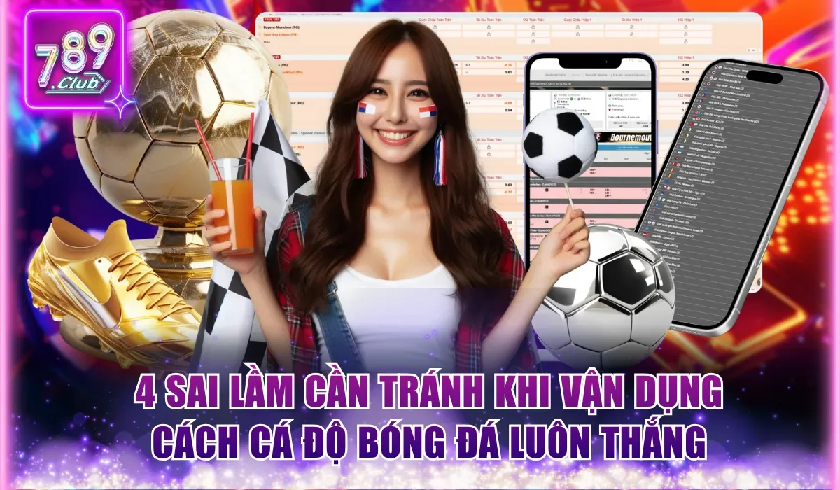 Cách Cá Độ Bóng Đá Luôn Thắng Từ Chuyên Gia 789Club 3 4 sai lầm cần tránh khi vận dụng cách cá độ bóng đá luôn thắng